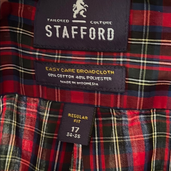 Men’s Stafford Button Down Size 17 - Picture 4 of 4